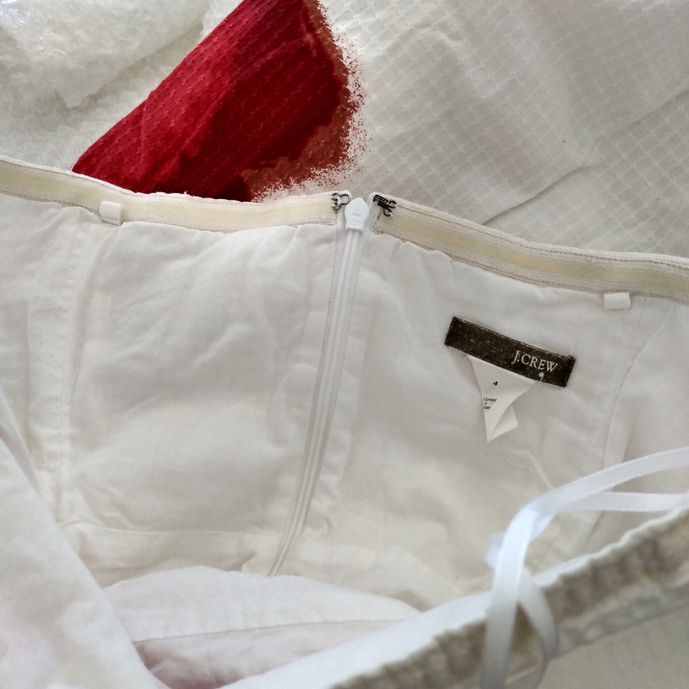 J Crew strapless summer dress Sz 4 - Picture 11 of 14